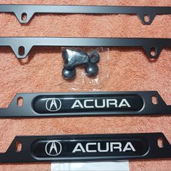 2pc Plate Frames/4pc Tire Valve Caps (Acura)