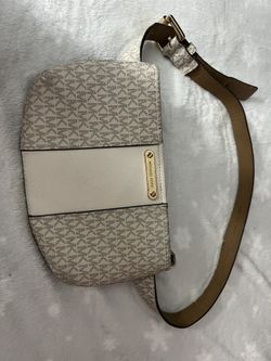 Michael Kors logo Cream Belted Bag | with Signature Monogram | Sz S