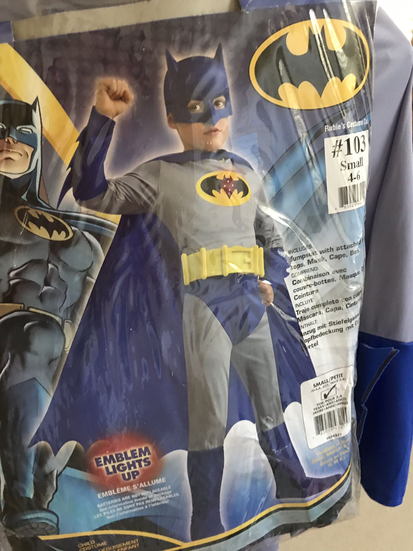 Batman costume -small 4-6