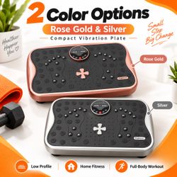 Vibration Plate for Lymphatic Drainage Body Vibrating Board 300 speeds Shaker Plate, 10 Presets, Resistance Bands, 460 Lbs, Exercise Plate for Recover