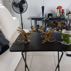 Brass  Antique  Dragon  Candle  Holders 
