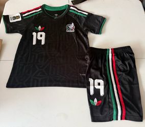 2026 World Cup Adidas Black jersey and shorts kit for kids / youth Gilberto Gil Mora