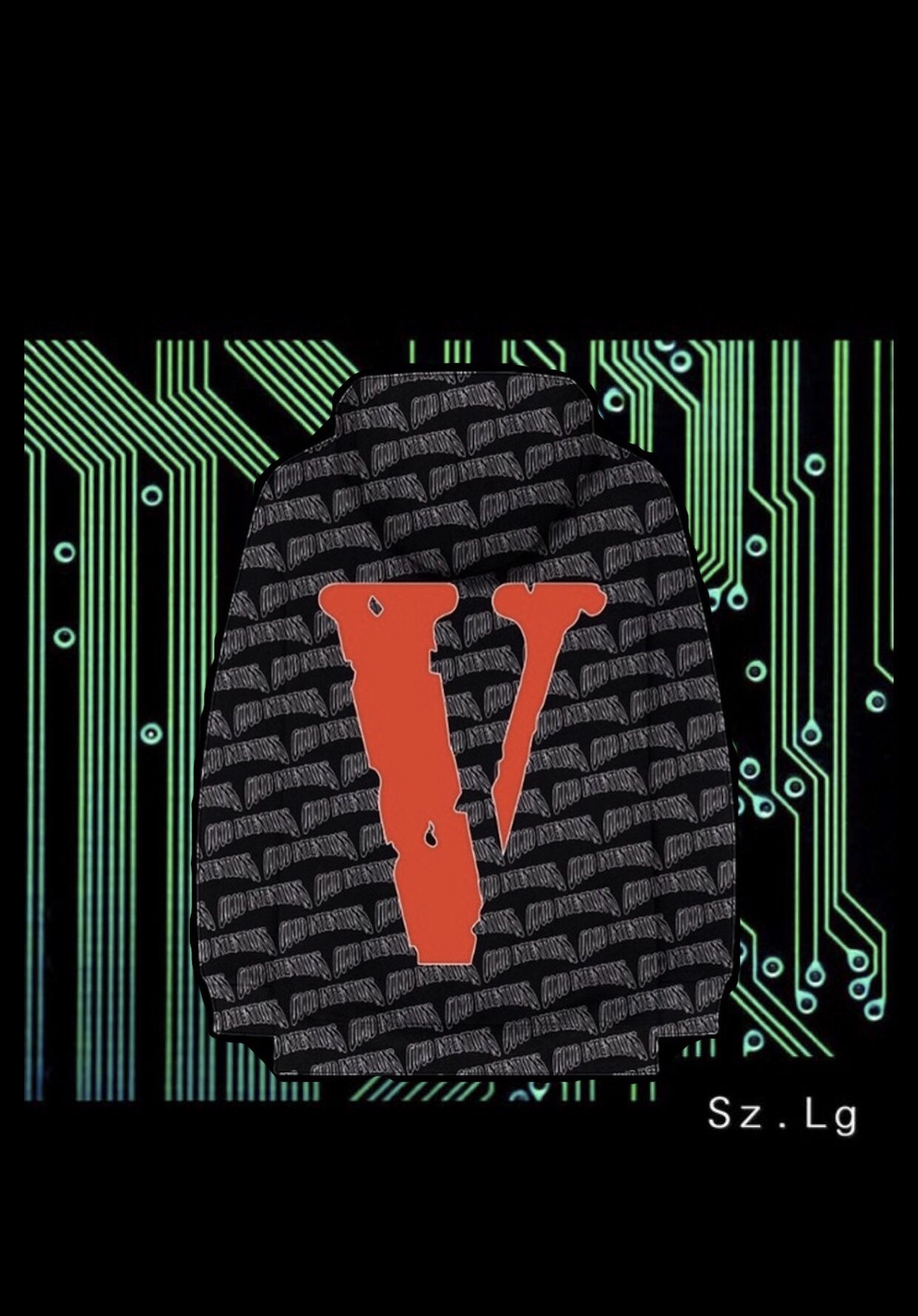 Sz. Large vlone off white hoodie