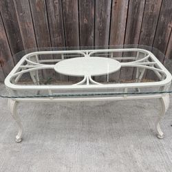 LIKE NEW - French Style Coffee Table - "Stony Ground" color