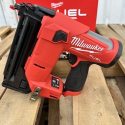 Milwaukee TOOL ONLY  M12 FUEL 12-Volt Brushless Cordless 18-Gauge 1-1/2 in. Compact Brad Nailer $175