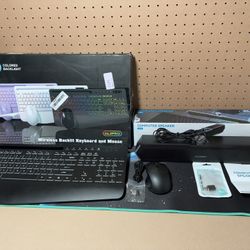 Black Wireless Keyboard & Mouse, W/ Speaker