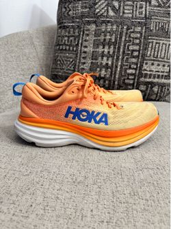 Hoka Bondi 8 Orange Running Shoes Men's Size 12D Sneakers 1123202-IMON