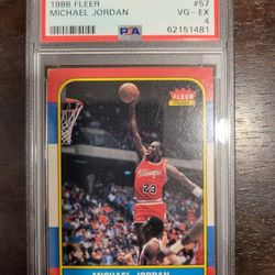 1986 Fleer Michael Jordan Rc #57 Psa 4 The Goat Card Looks More Like A 7🔥🔥🔥
