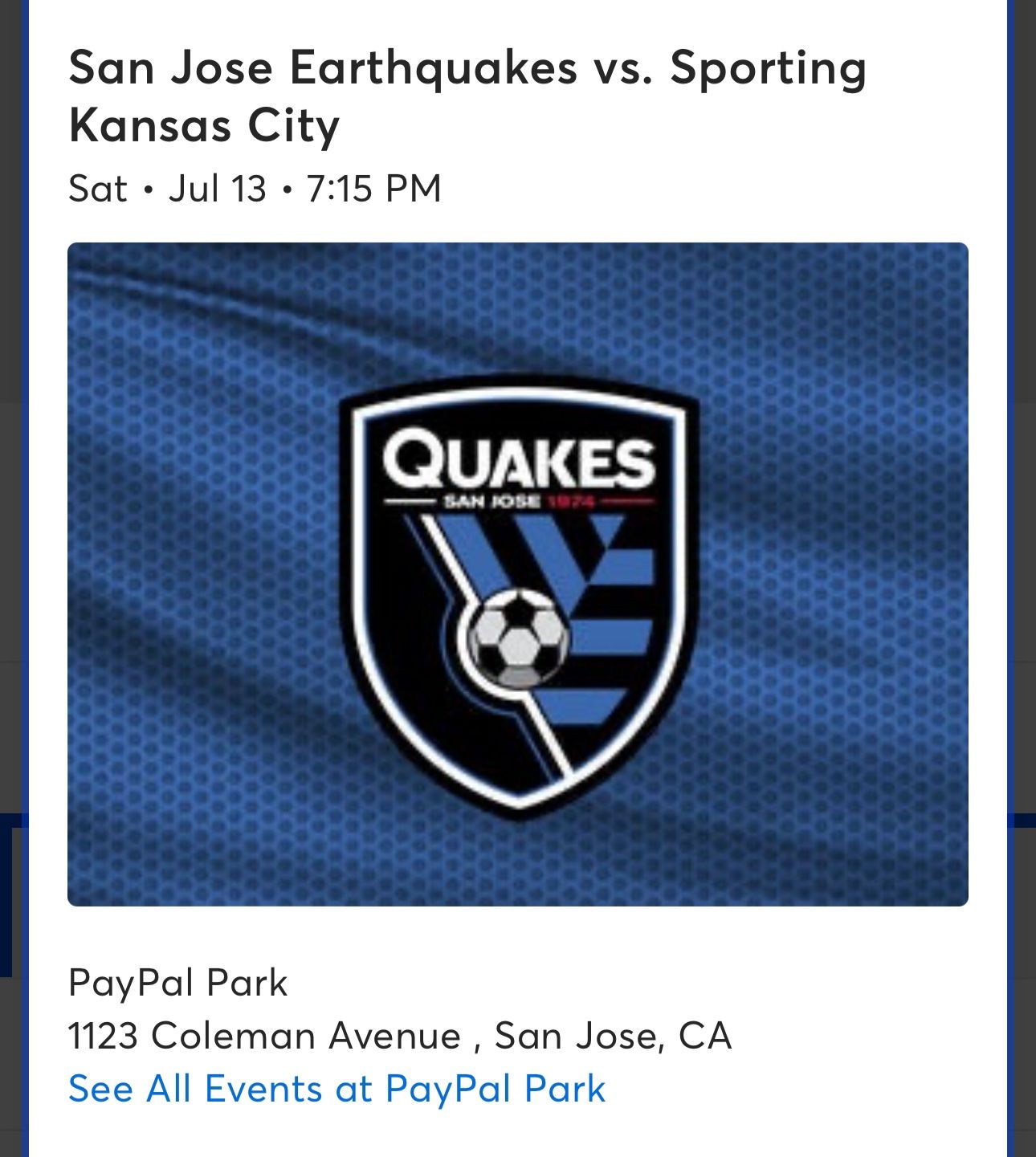 Earthquakes vs Sporting KC