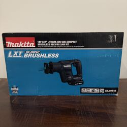 Makita 18V LXT Cordless Sub-Compact Brushless Reciprocating Saw Kit with Bag + Battery + Charger
