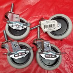 SWIVEL GRAY 3" WHEEL WITH BRAKES