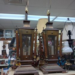 Mid century Lamp Set