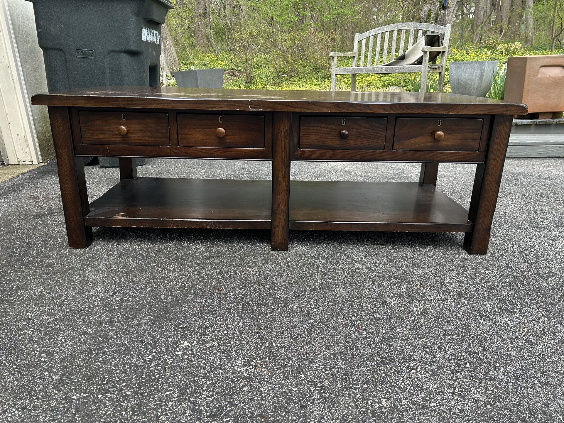 Pottery Barn Solid Wood Coffee Table