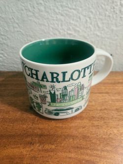 Starbucks Been There Series Charlotte Mug 14oz Green Inside Landmark Coffee Cup