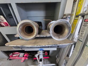 Two Vintage Electric Motor-Driven "ah-ooga" Warning Horns