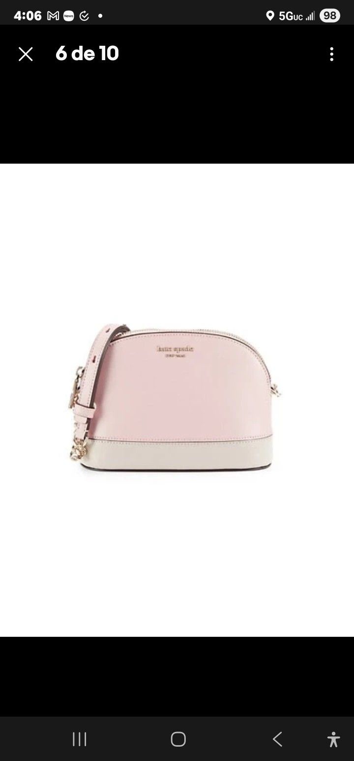 kate spade Spencer Small Dome Leather Chained Strap Crossbody - Tutu Pink