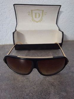 Targa black and gold plated titanium sunglasses made in Japan