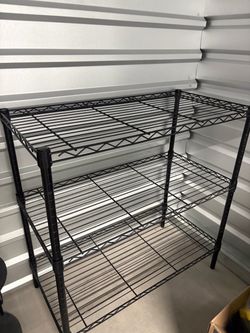 Black 3-Tier Wire Storage Shelf