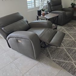 Rhett Micro Power Recliner Like New
