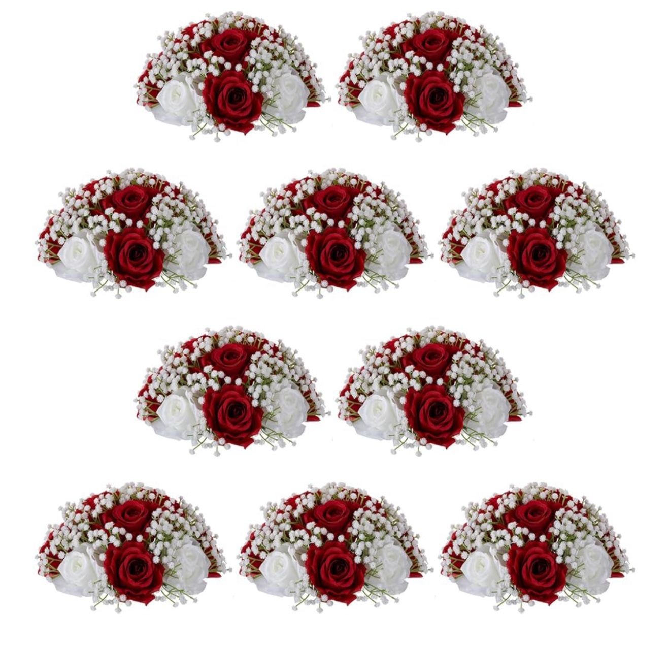 NUPTIO Babys Breath Artificial Flowers: 10 Pcs