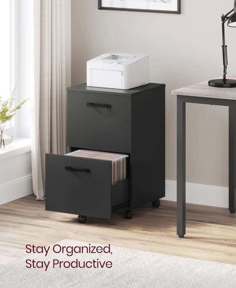 2-Drawer File Cabinet with Wheels