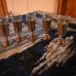Sterling Silver Cordial Glasses