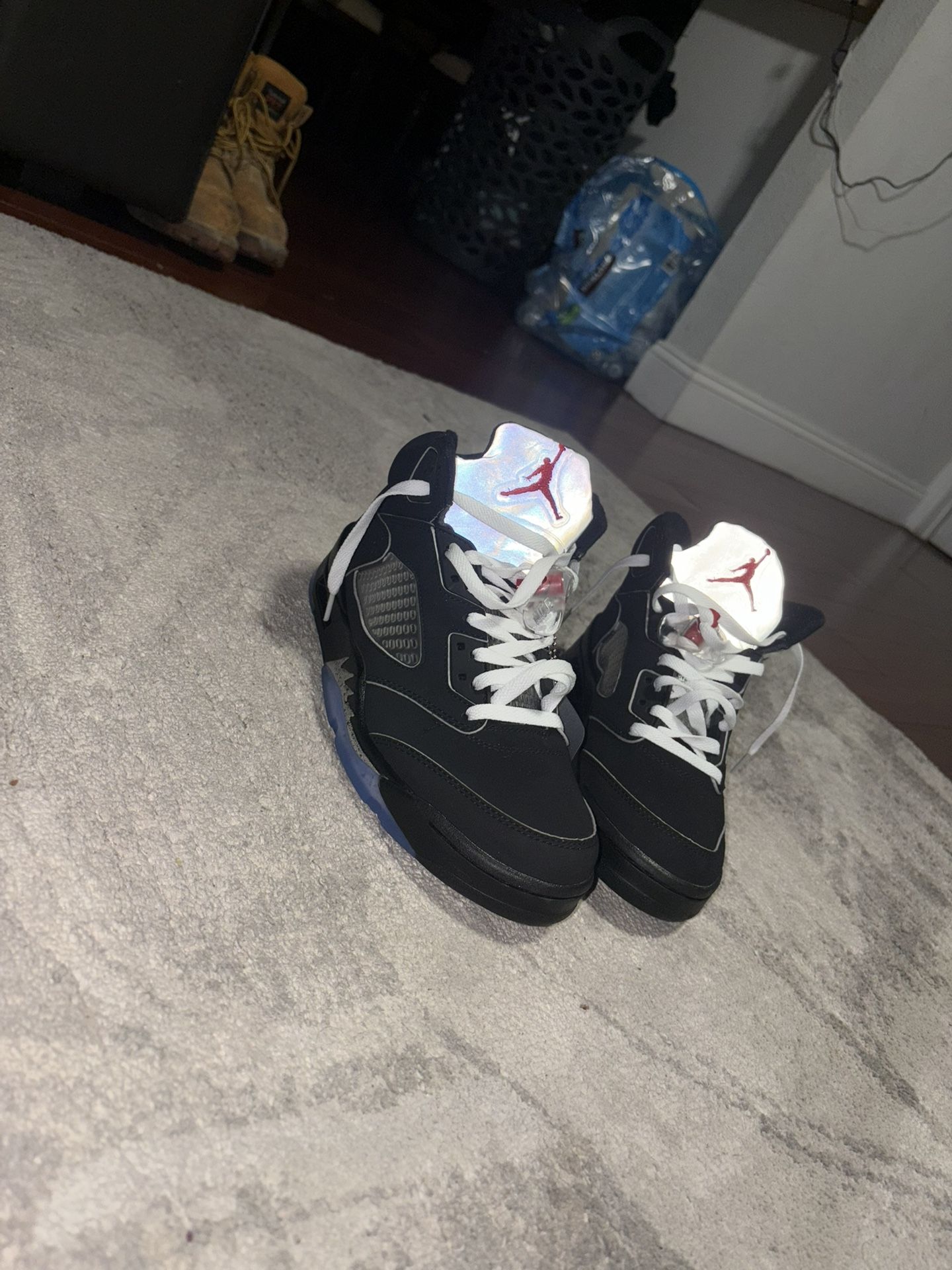 Size 10 Jordan 5s Reflective