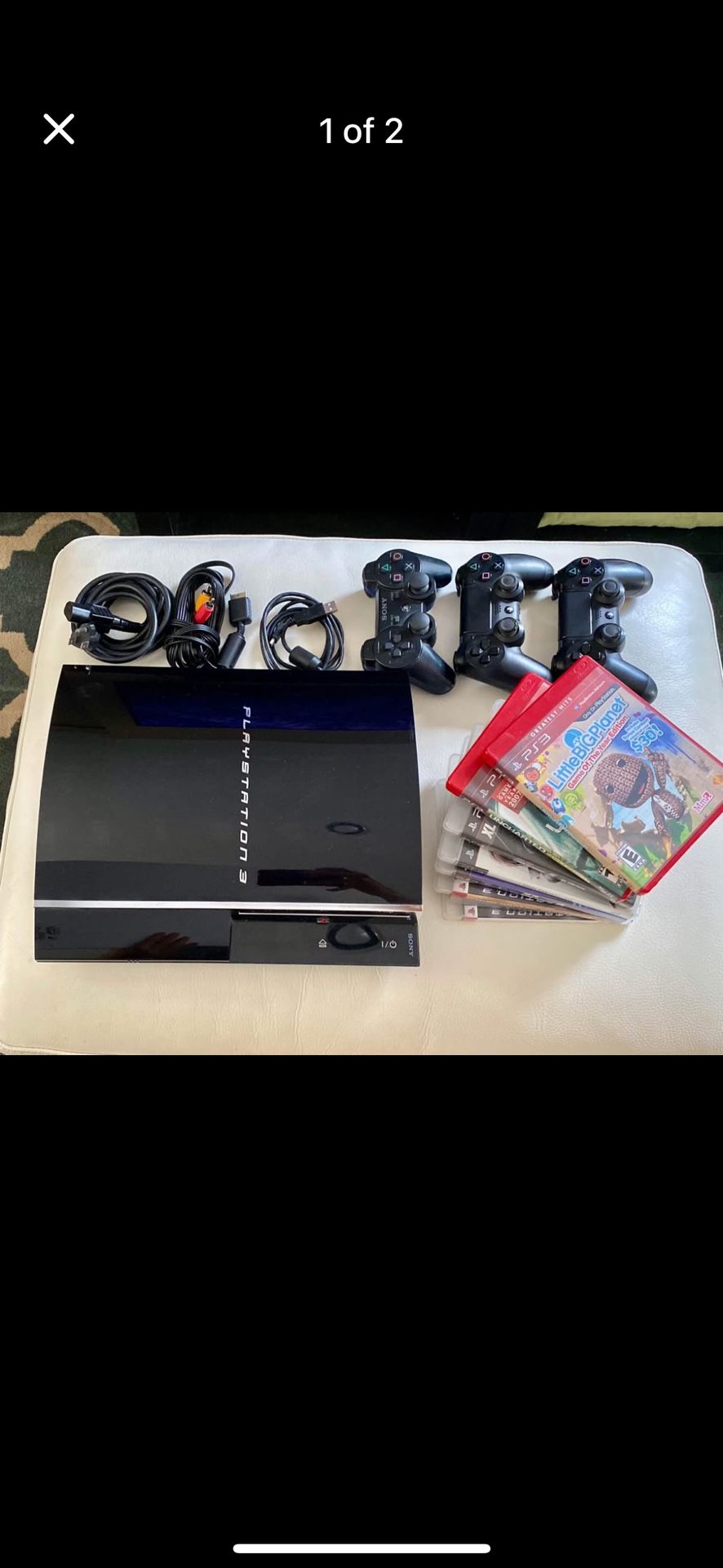PlayStation 2 PS2 Console and 8 Games Bundle
