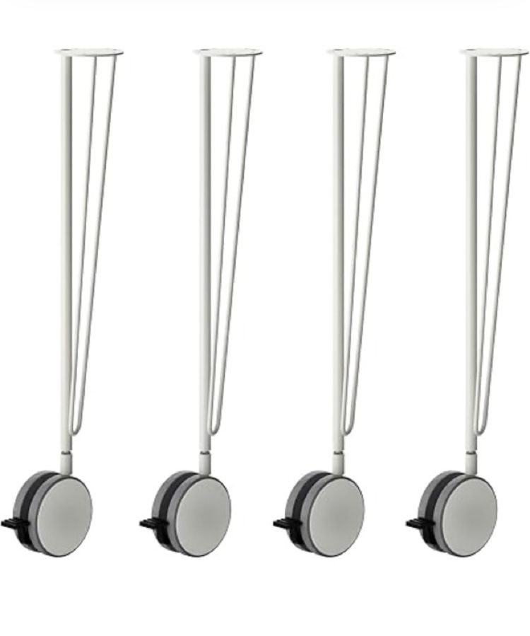 IKEA 4 Krille Legs with caster 27.5 inch white