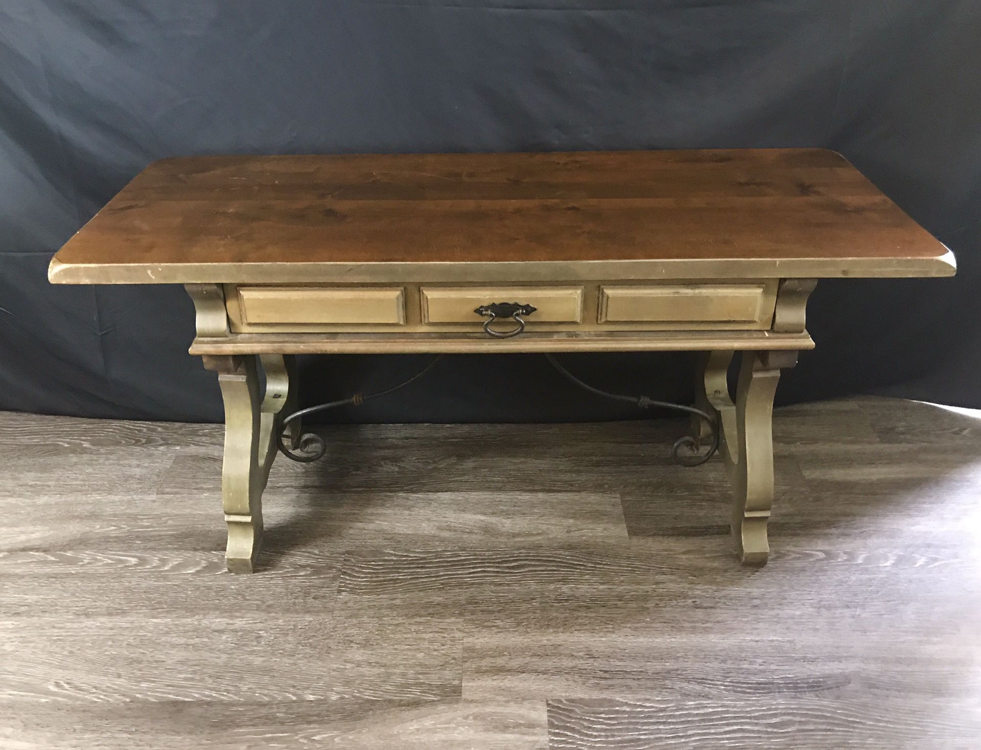 Midcentury oak refectory table