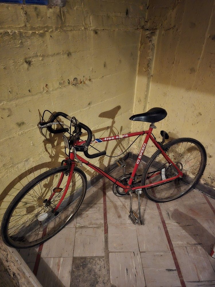 free spirit vintage bike bicycle 10 Speed Red