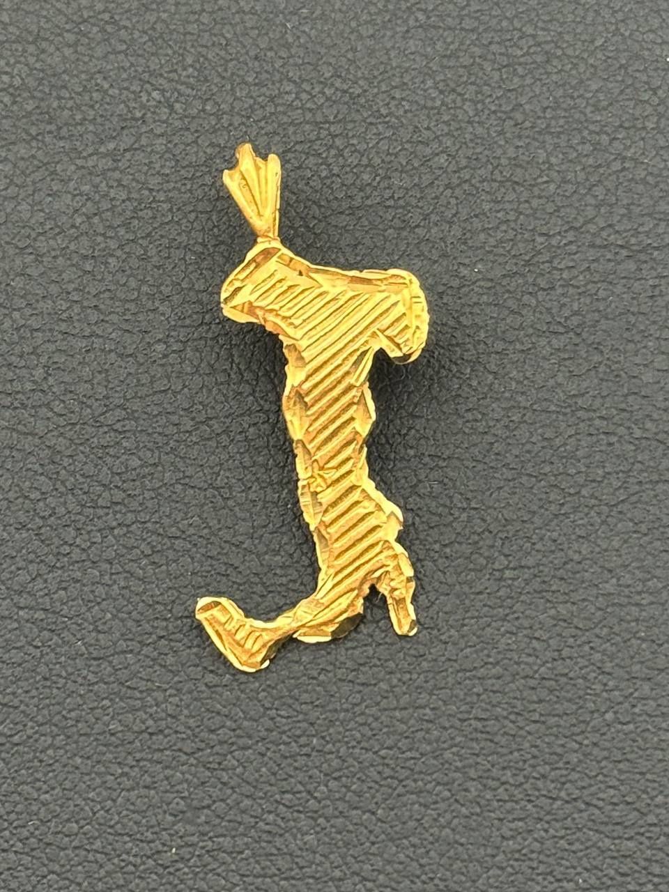 Jewelry 14k solid yellow gold Italy pendant Boot charm 1.2 grams