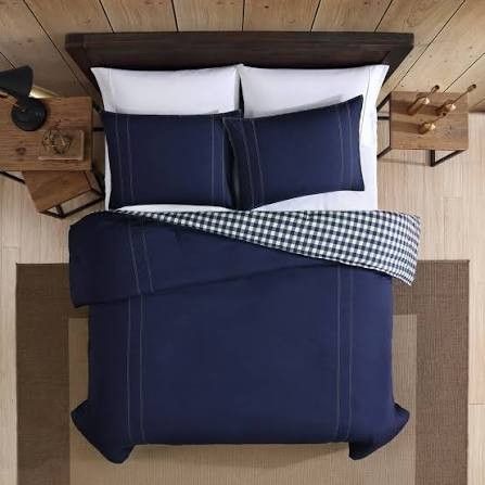 Eddie Bauer - Queen Comforter Set, Reversible Cotton Bedding with Matching Shams, Pre-Washed for Added Softness