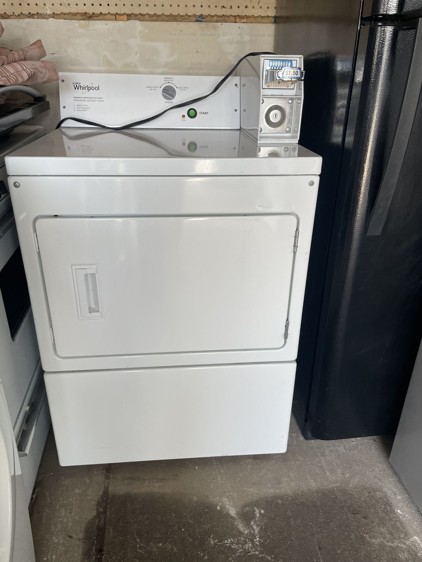 Used Coin Gas Dryer Whirlpool