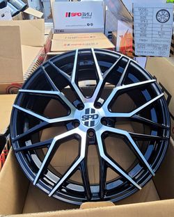 Rines Nuevos SPD SPD-024 18x8.0 (5x100) Negro Brillante Maquinado