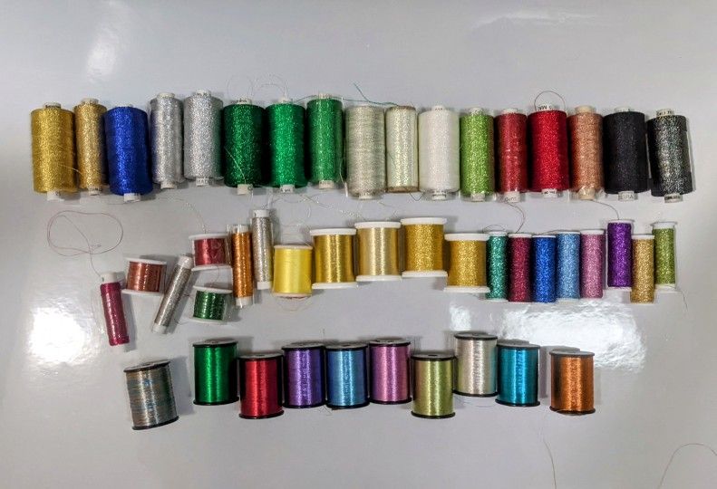 Big lot 47 Spools Of Metallic Embroidery Thread