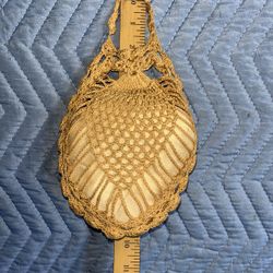 Vintage Macrame Small Pillow