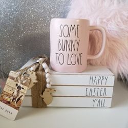 Rae Dunn (SOME BUNNY TO LOVE) Pink Mug New Artisan Collection By Magenta New 