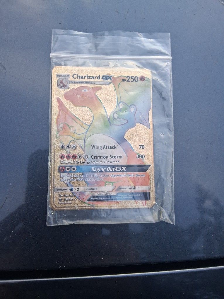 Charizard GX 150/147 Gold Plated Card