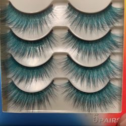 Blue False Lashes 