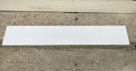 Shower Wall Cap Pure White Stone 6” x 36” — New