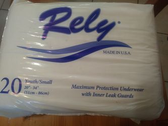 Rely youth/small underwear protection