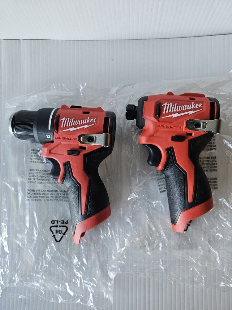 FIRM!! Brand New Milwaukee M12 Brushless Subcompacts Drill And Impact Driver - Tools Only