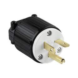 ENERLITES - Straight Blade Plug, 20A, 5-20P - BLACK