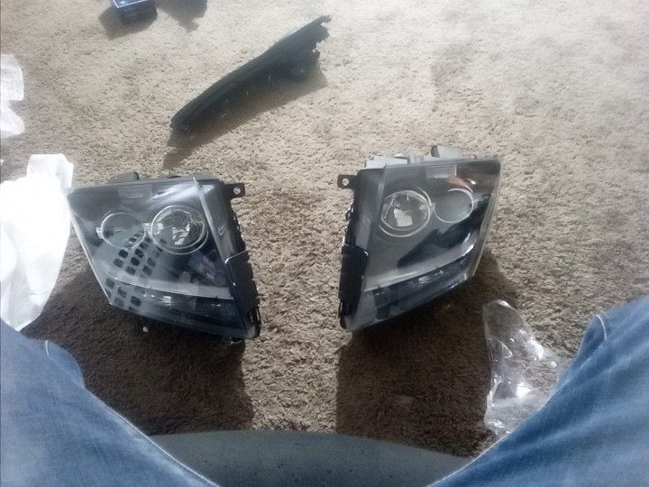 2008-2013 Cadillac CTS Headlights Assemblies Black