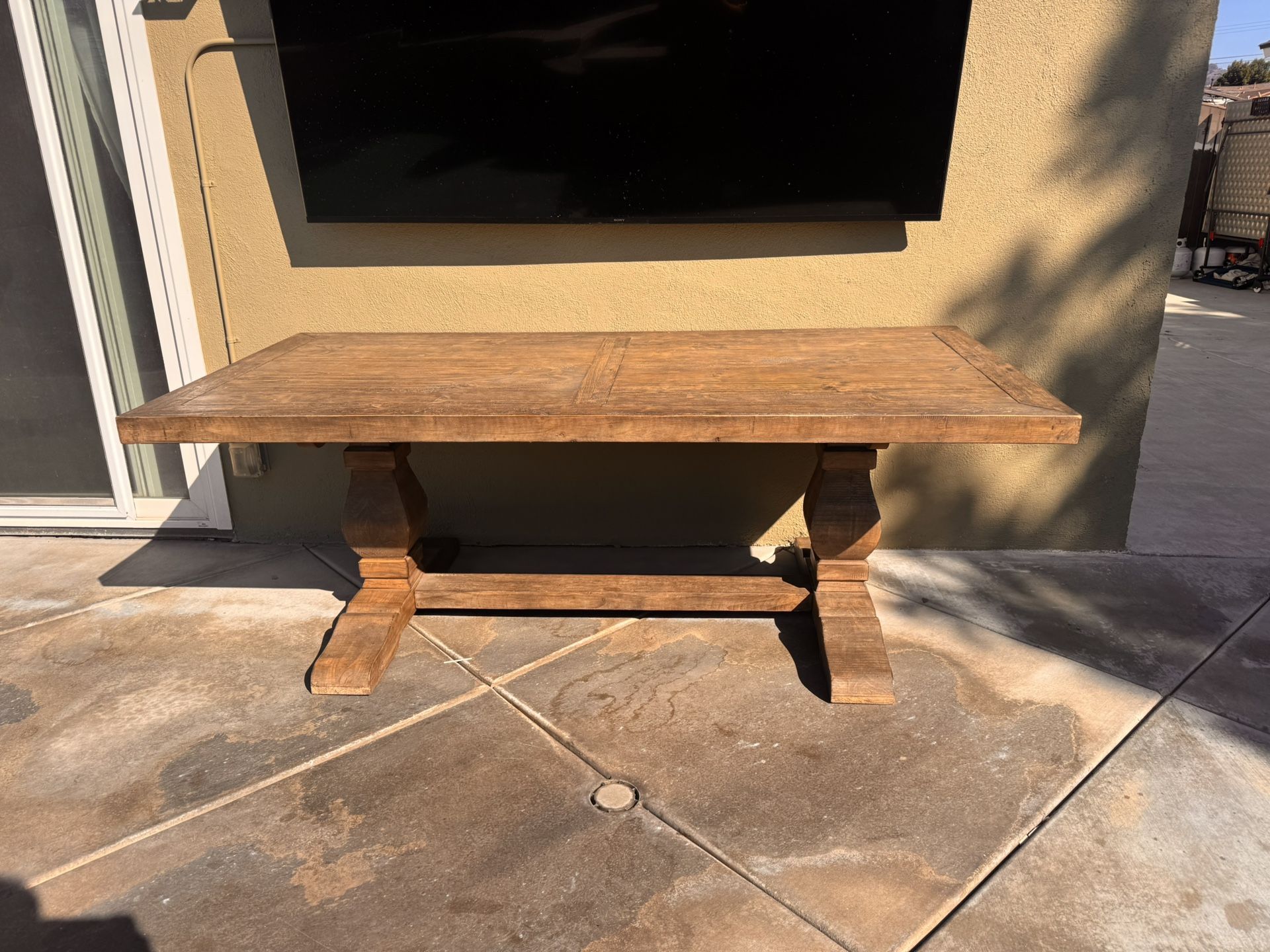 Living Spaces Wooden Dining Table 