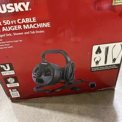 Husky 5/16 in. x 50 ft. Cable Drum Auger