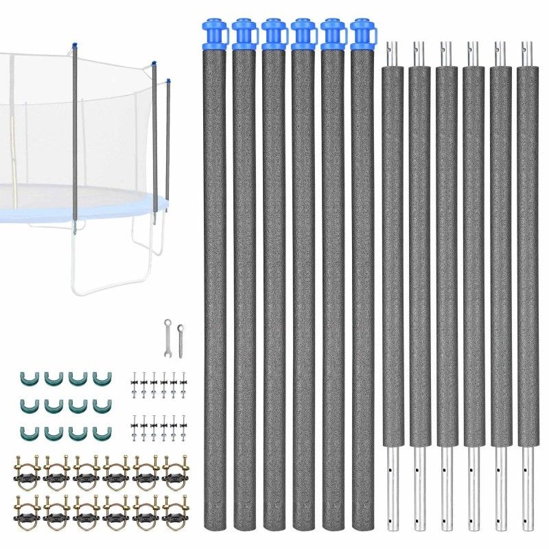 Yescom Universal Trampoline Replacement Enclosure Poles Accessories