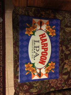 Tin beer sign