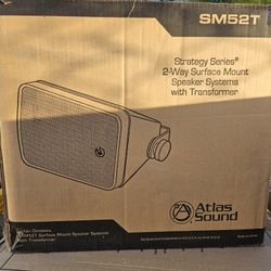 Atlas Sound Sm52t Surface Mount Speaker System New 